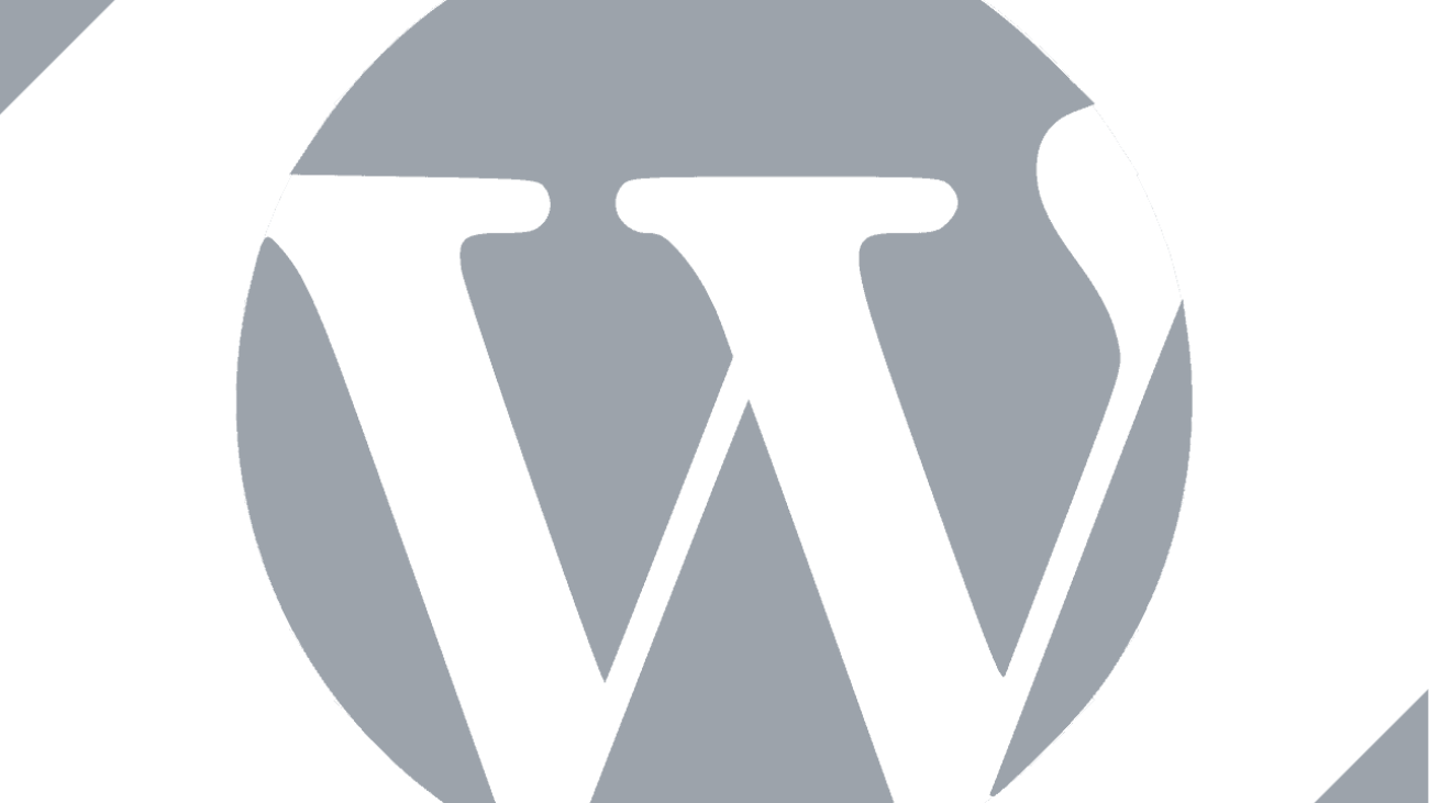 A grey wordpress logo