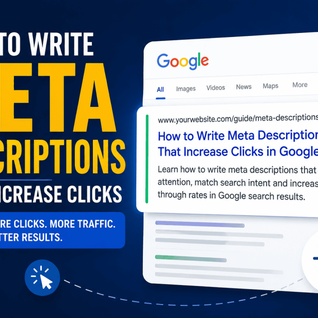 Learn how to write meta descriptions that improve click-through rates, reduce missed opportunities and attract more visitors from Google with practical examples and proven SEO advice.