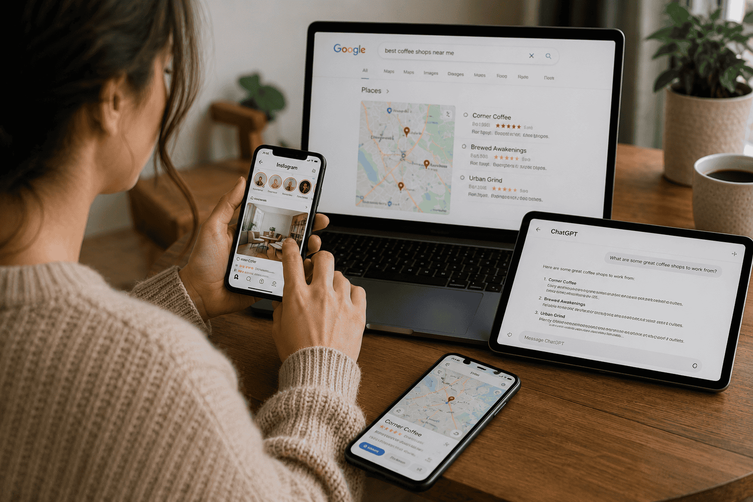 Consumer discovering information across multiple search and digital platforms beyond traditional search engines