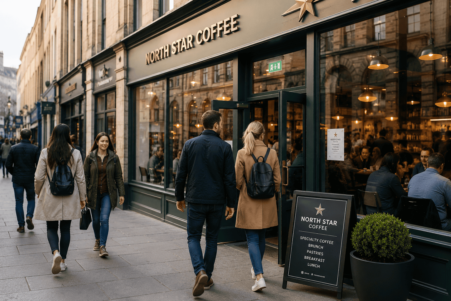 Successful business attracting customers through strong online visibility